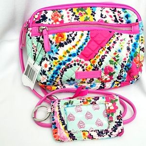 Vera Bradley Wildflower Paisley Iconic RFID Little Crossbody